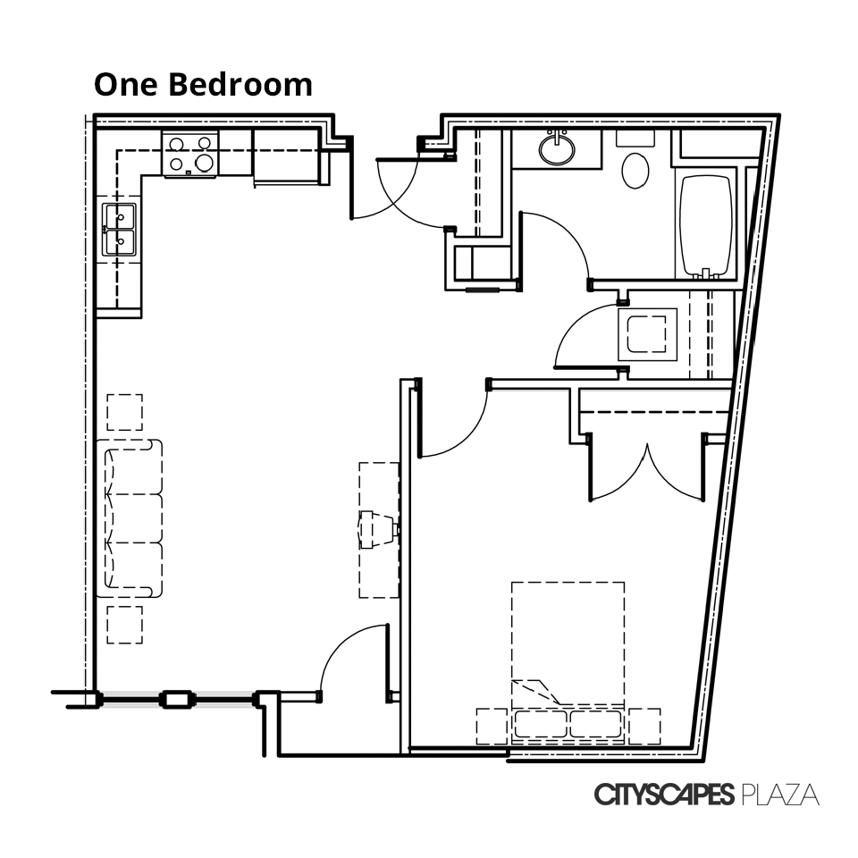 One Bedroom Apartments Cityscapes Plaza