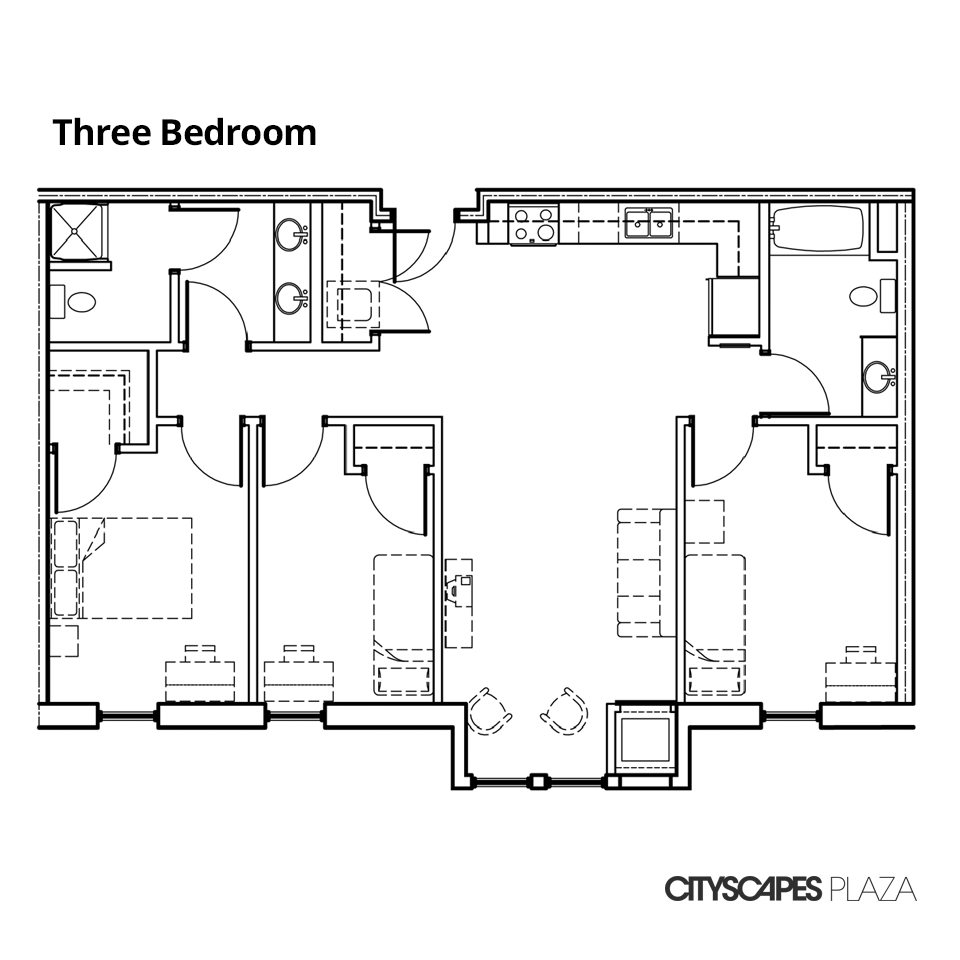 Cityscapes Plaza Three Bedroom Apartment